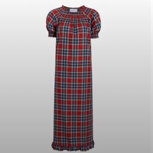 Hill House Caroline Nap Dress Red Plaid Size XS